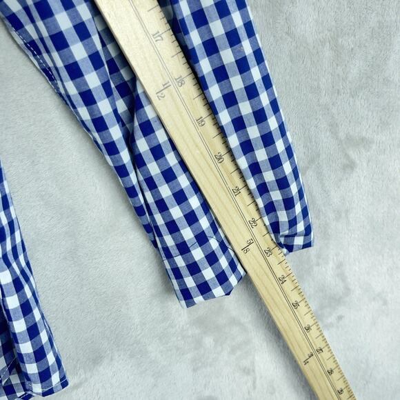 Bowery & Broome Mens Large Blue Check Cotton Shirt Outdoor Cabincore Gorpcore - Picture 8 of 10